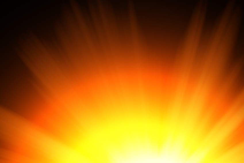 Sun surface and rays